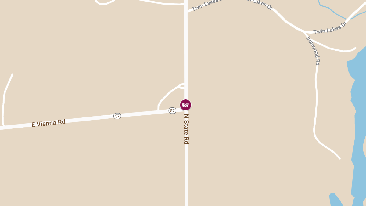 Injury Accident Reported at N State Rd & E Vienna Rd