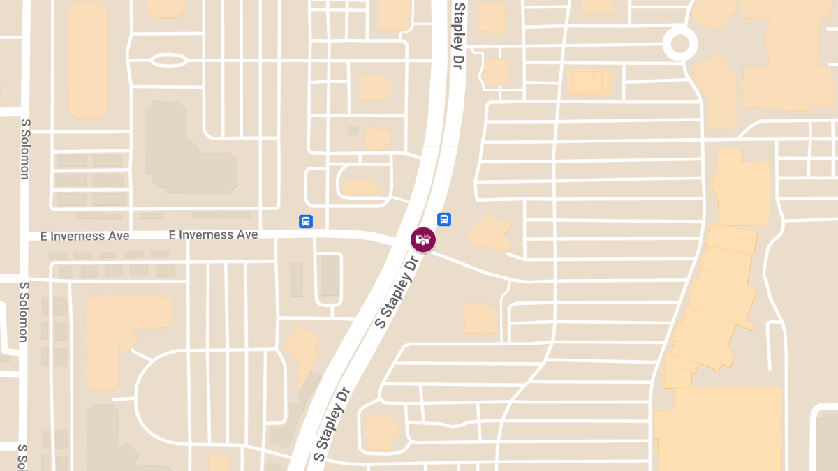 Injury Accident Reported at S Stapley Dr & E Inverness Ave