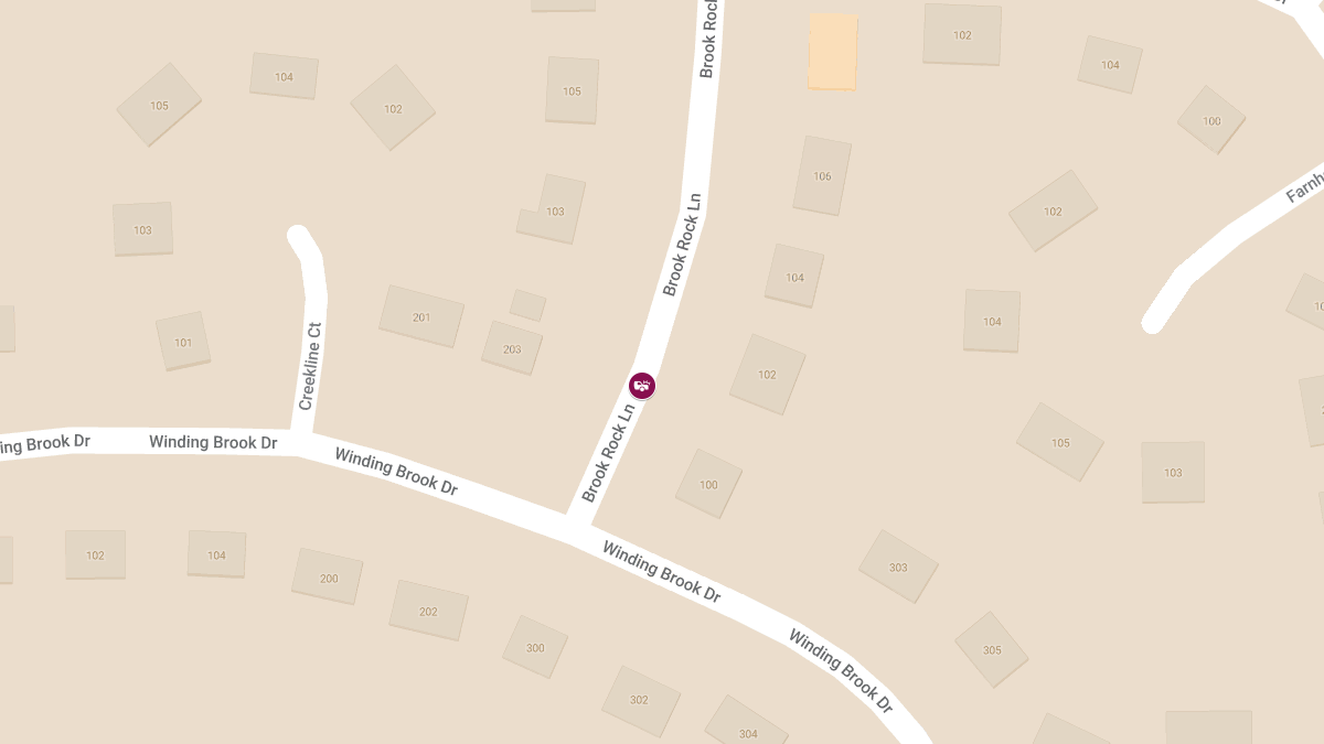 Injury Accident Reported on Brook Rock Ln