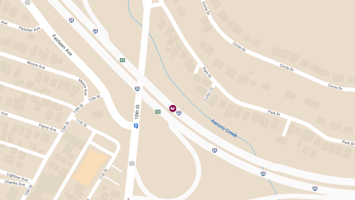 Injury Accident Reported on I-64E at Dunbar Exit
