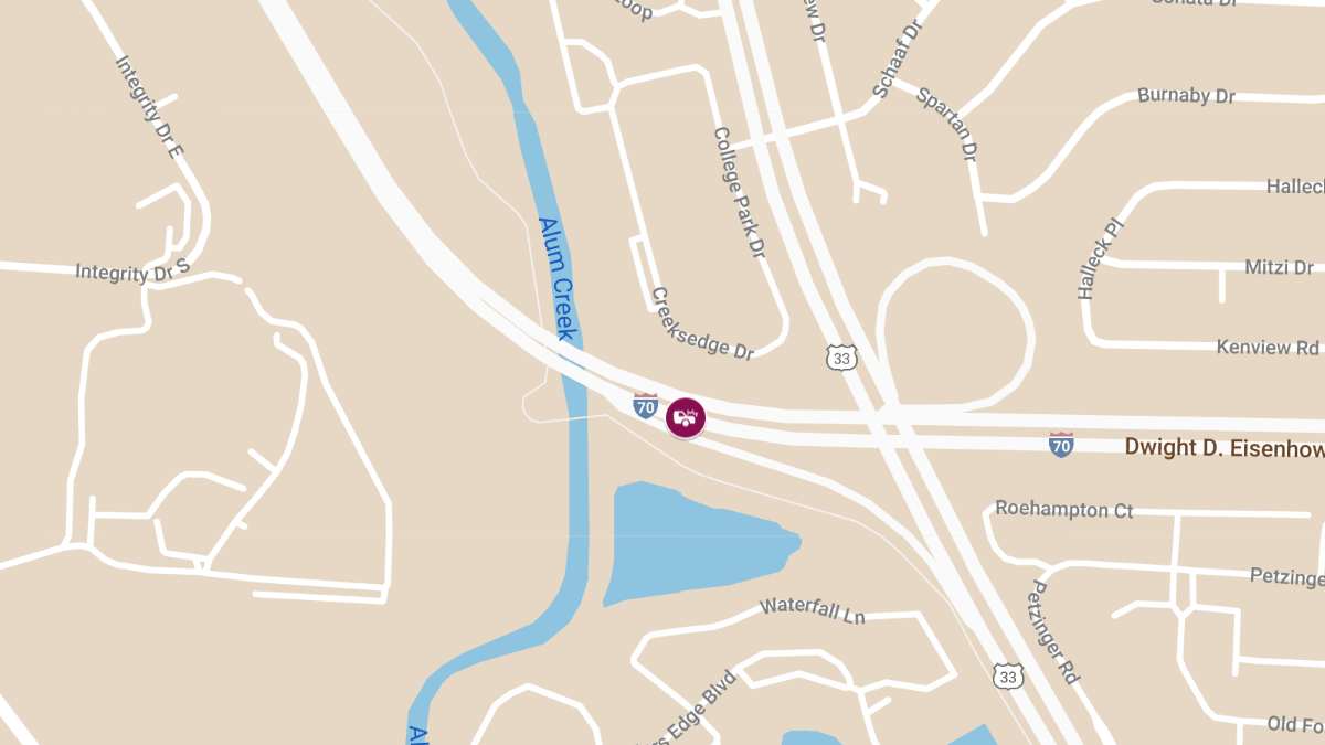 Injury Accident Reported on I-70 East Exit to US-33 East