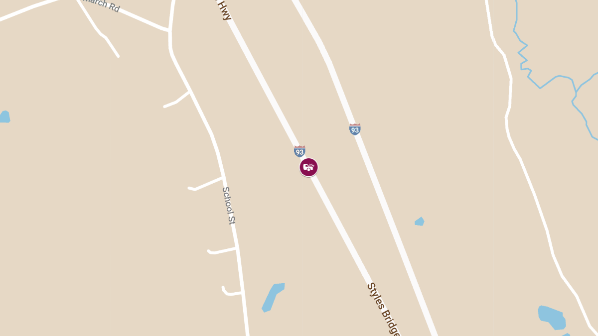 Injury Accident Reported on I-93 North Near Exit 20