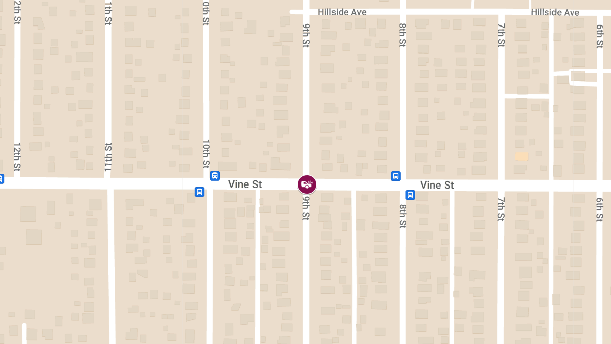 Injury Accident at 9th St & Vine St