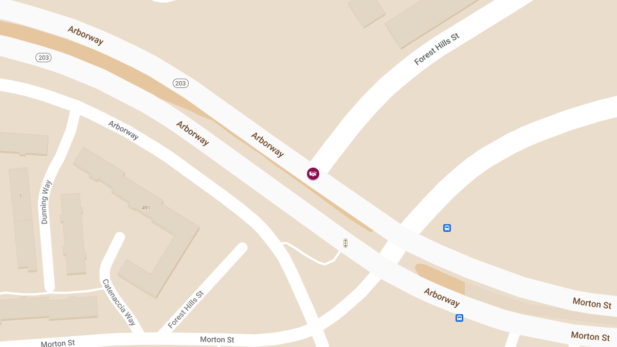 Injury Accident at Arborway and Forest Hills St