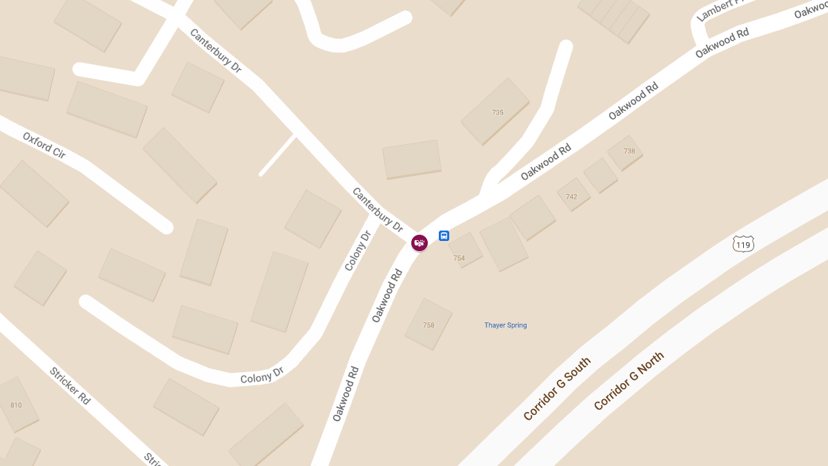 Injury Accident at Canterbury Dr & Oakwood Rd