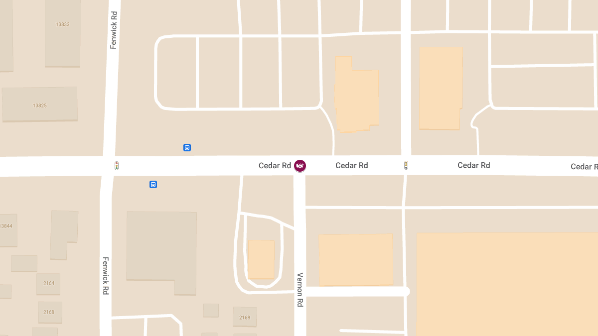 Injury Accident at Cedar Rd & Vernon Rd