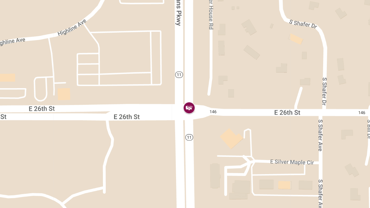 Injury Accident at E 26th St and S Veterans Pkwy
