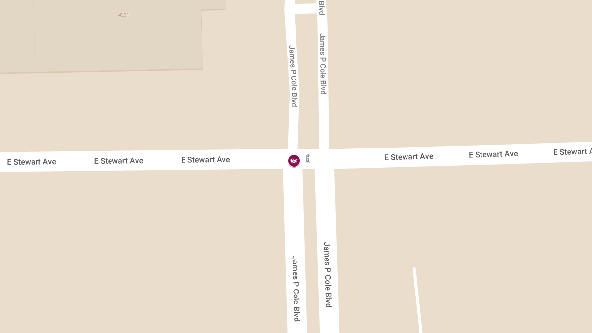 Injury Accident at E Stewart Ave & James P Cole Blvd