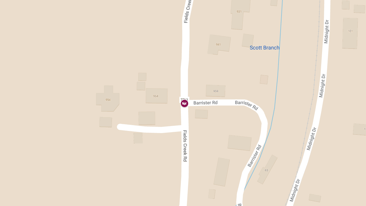Injury Accident at Fields Creek Rd & Barrister Rd