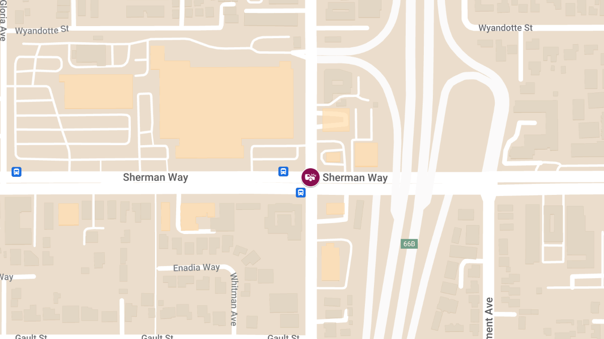 Injury Accident at Haskell Ave & Sherman Way