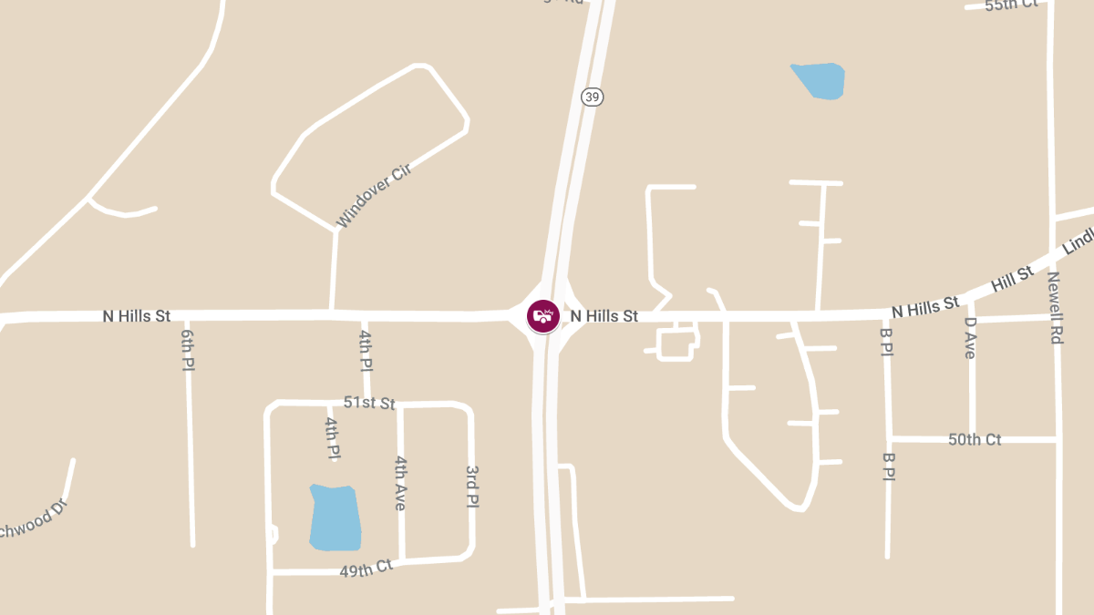 Injury Accident at Hwy 39 North & North Hills St