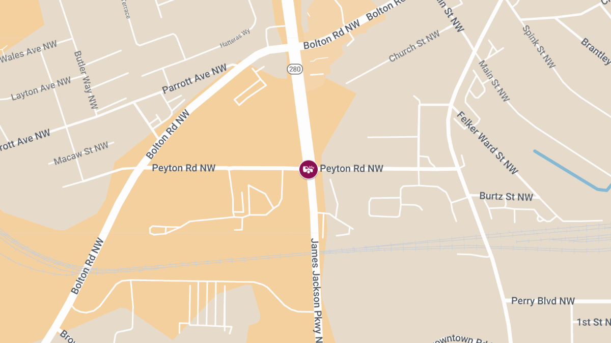 Injury Accident at James Jackson Pkwy NW & Peyton Rd NW