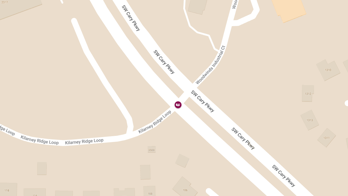 Injury Accident at Kilarney Ridge Loop & SW Cary Pkwy
