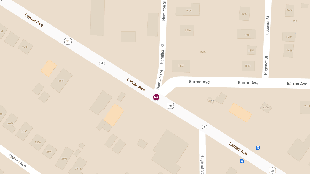 Injury Accident at Lamar Ave & Barron Ave