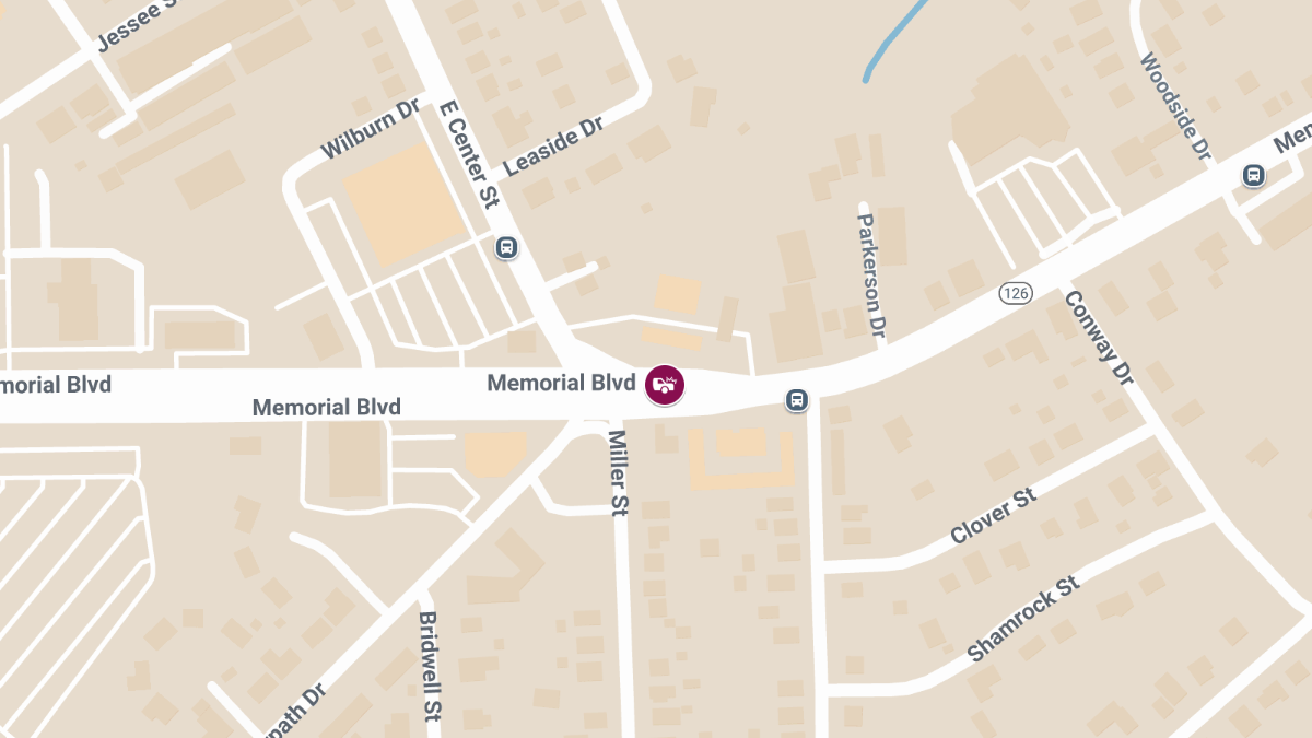 Injury Accident at Memorial Blvd & E Center St