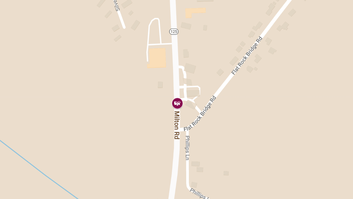 Injury Accident at Milton Rd (Rte 125) & Flat Rock Bridge Rd