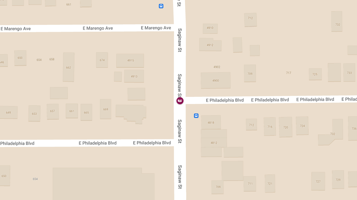 Injury Accident at N Saginaw St & E Philadelphia Blvd