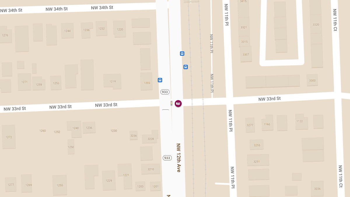 Injury Accident at NW 12th Ave & NW 33rd St