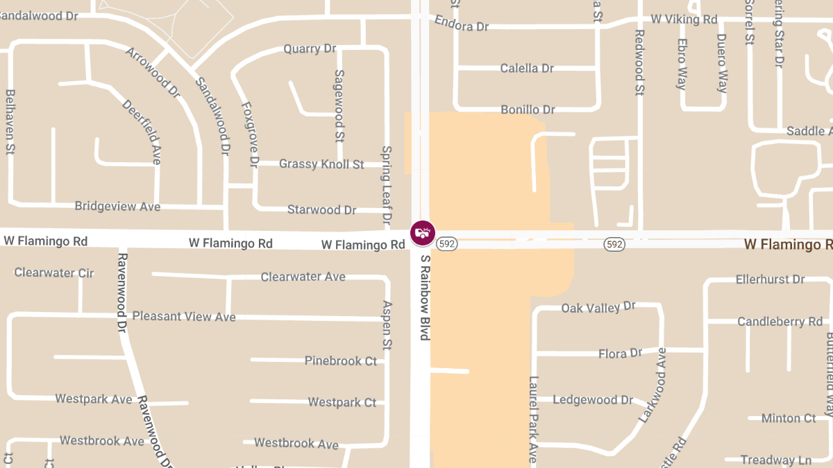 Injury Accident at S Rainbow Blvd & W Flamingo Rd