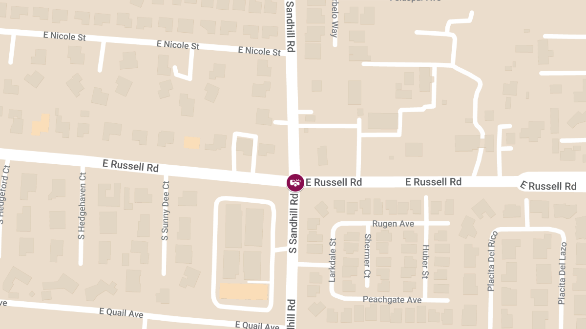 Injury Accident at S Sandhill Rd & E Russell Rd
