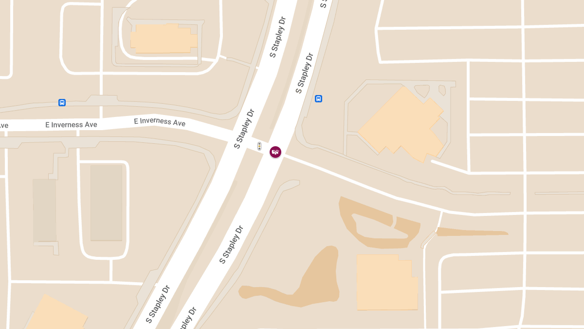 Injuries in Crash at S Stapley Dr & E Inverness Ave