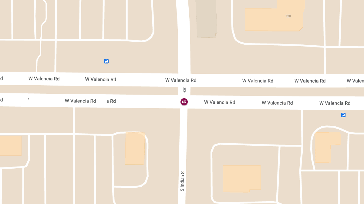 Injury Accident at S Valley Indian Agency Connect Rd & W Valencia Rd