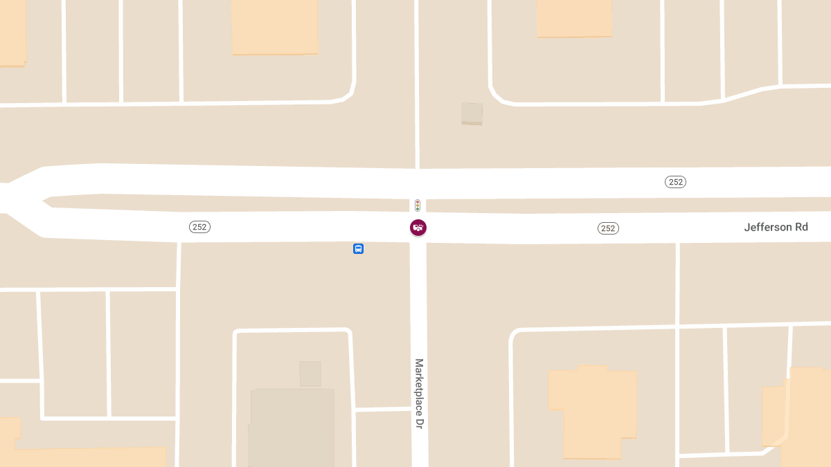 Injury Accident at W Jefferson Rd & Marketplace Dr