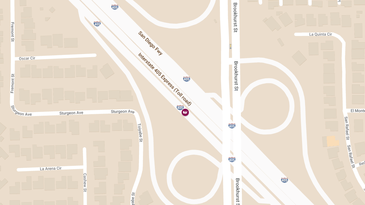 Injury Accident on 405 Freeway Near Brookhurst St