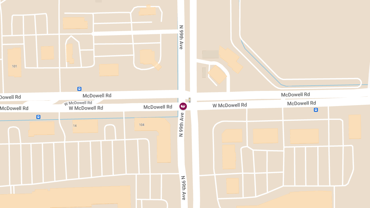 Injury Accident on 99th Ave at McDowell Rd