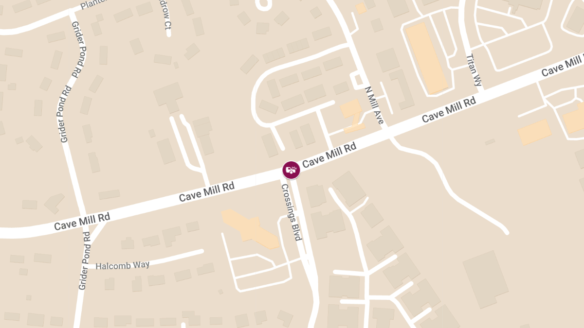 Injury Accident on Cave Mill Rd at Crossings Blvd