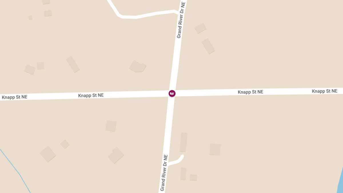 Injury Accident on Grand River Dr NE at Knapp St NE