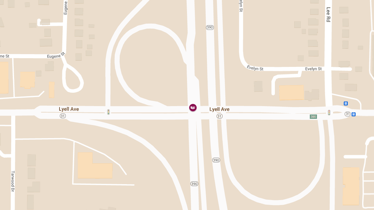 Injury Accident on Highway 390 SB at Lyell Ave