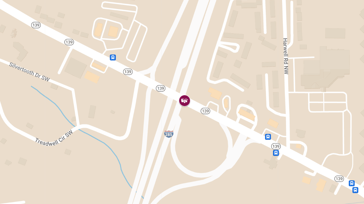 Injury Accident on I-285 N at Martin Luther King Jr Dr SW