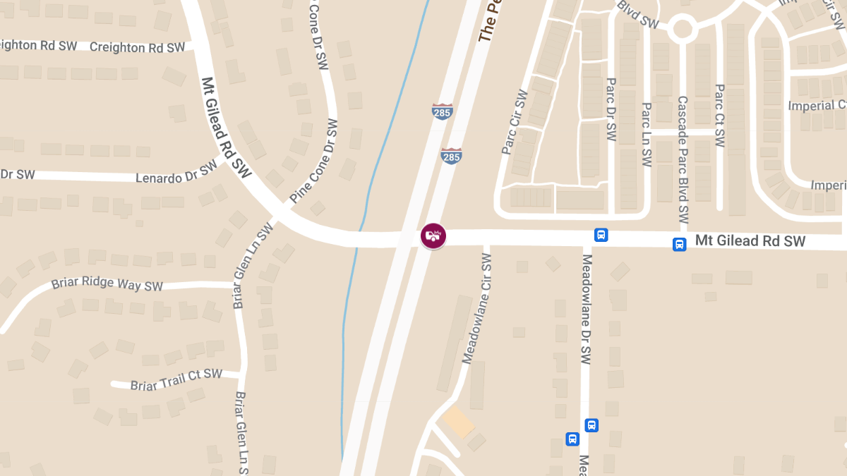 Injury Accident on I-285 N at Mount Gilead Rd SW