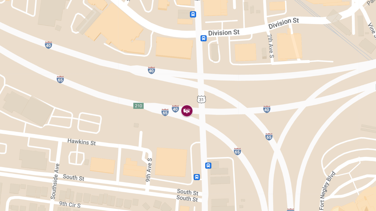 Injury Accident on I-40 West Near MM 202 Between Briley Pkwy & Charlotte Pike