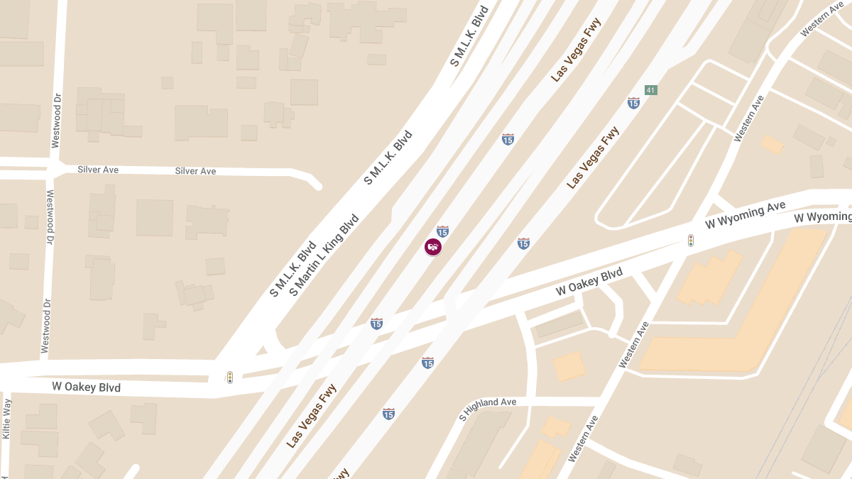Injury Accident on IR15 N at Martin L King Blvd Off-Ramp