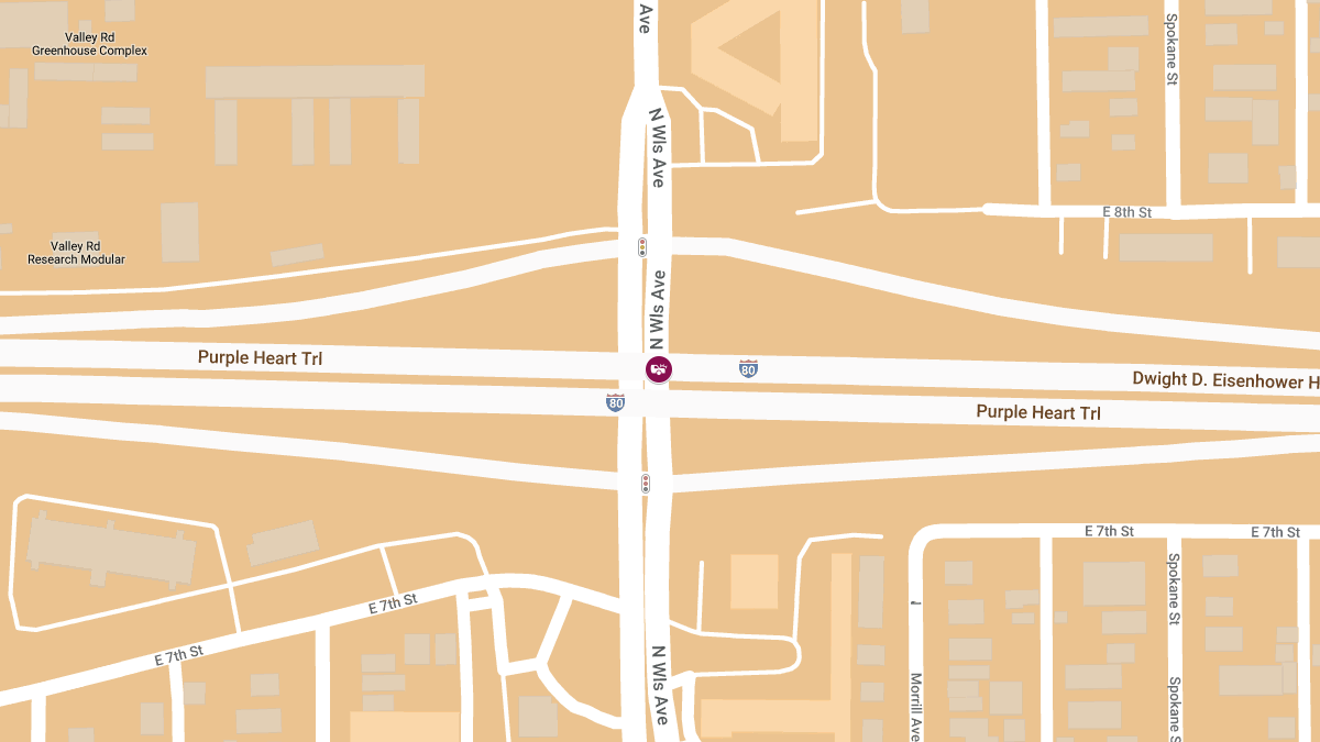 Injury Accident on IR80 EB at Wells Ave