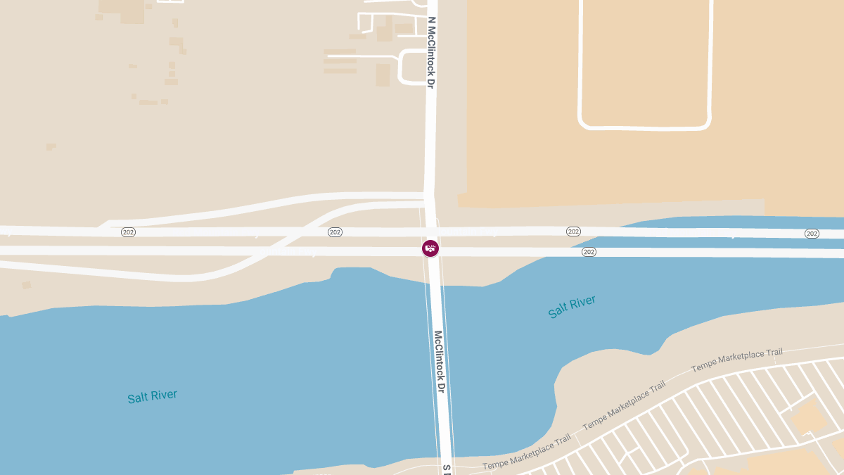 Injury Accident on Loop 202 Red Mountain Fwy at McClintock Dr