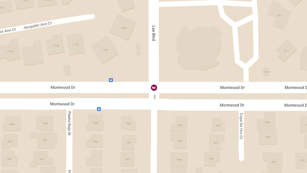 Injury Accident on Montwood Dr EB at Lee Blvd / Leroy Bonse Dr