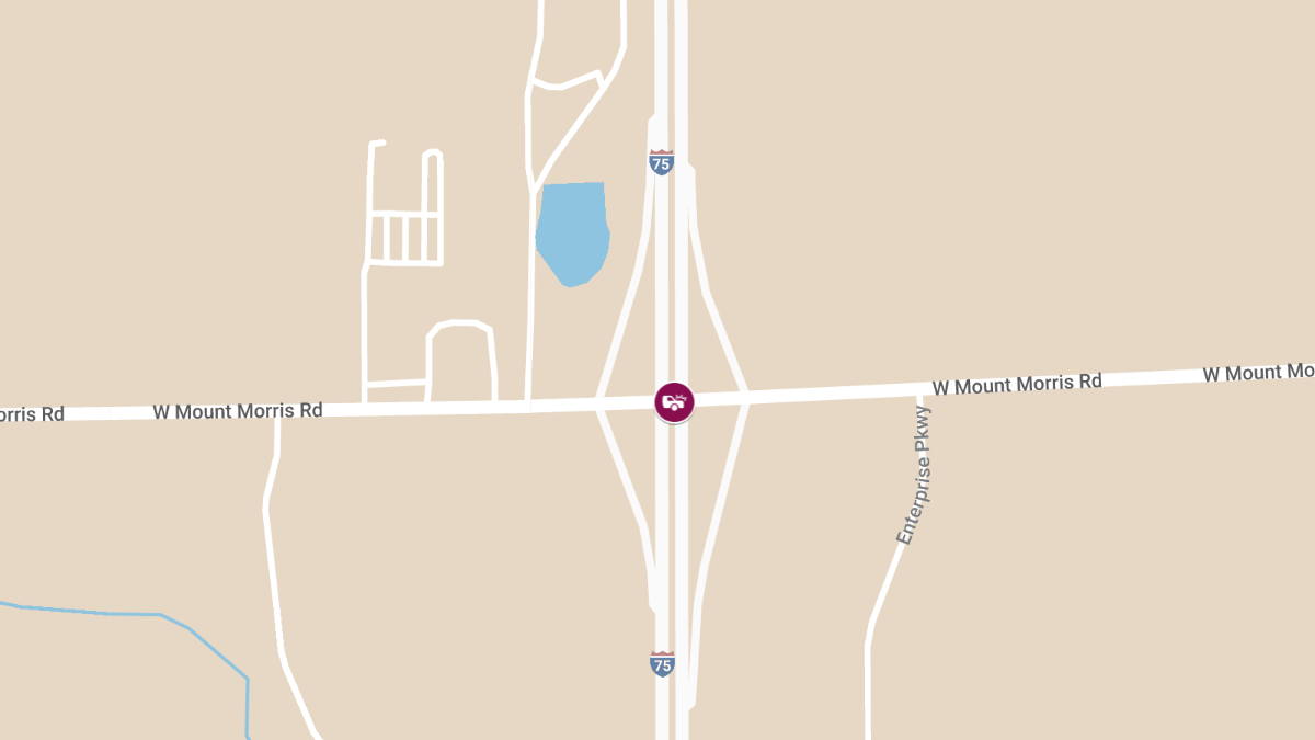 Injury Accident on NB I-75 at W Mt Morris Rd