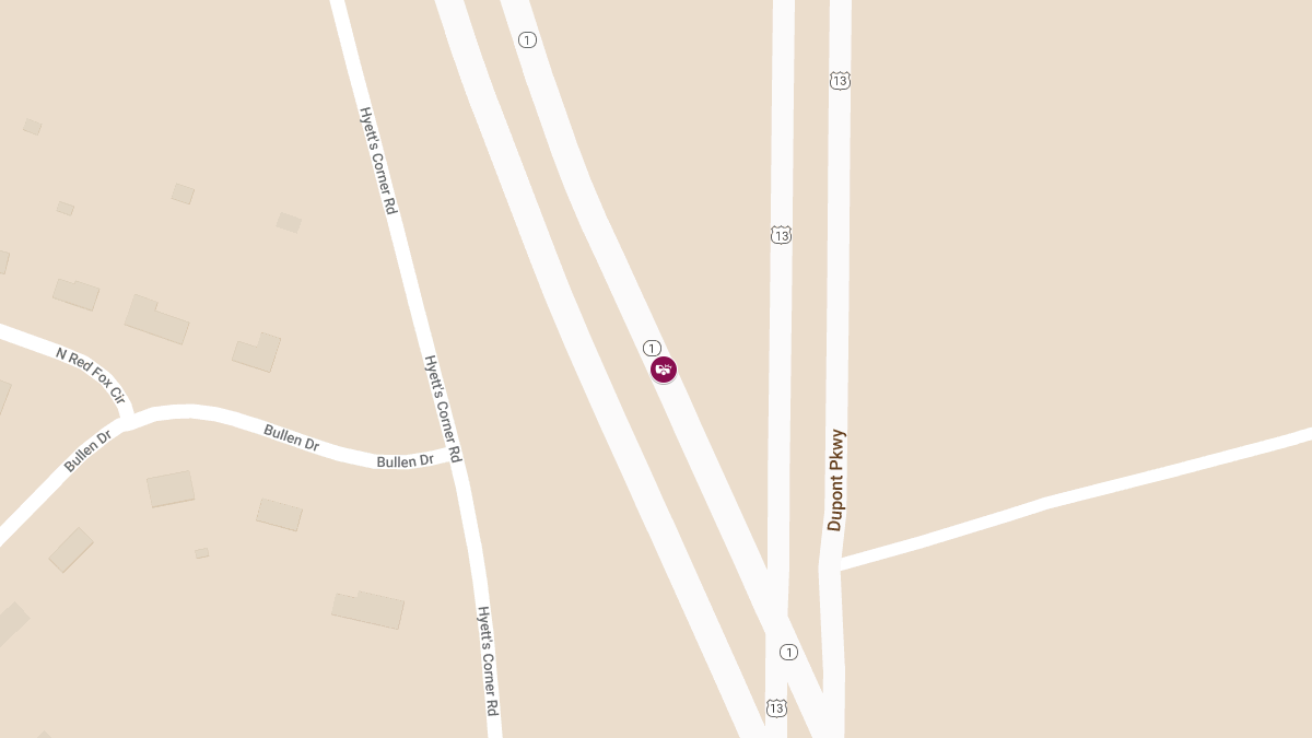 Injury Accident on Rte 1 NB at Biddles Corner Toll Plaza