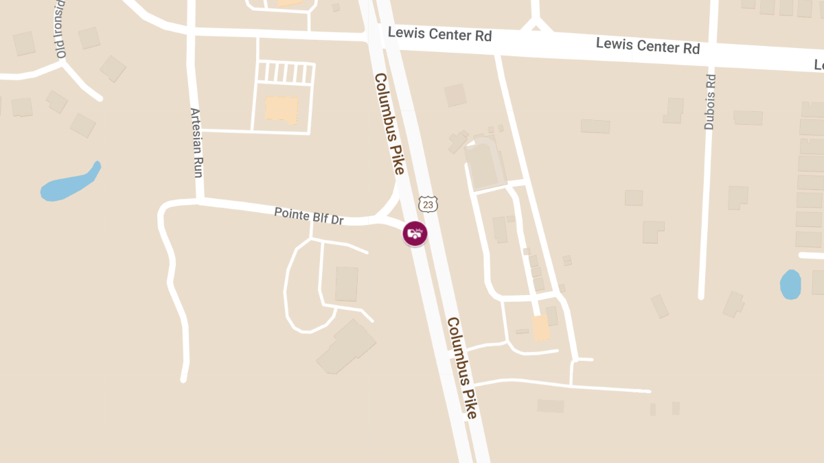 Injury Auto Accident at Columbus Pike & Pointe Bluff Dr