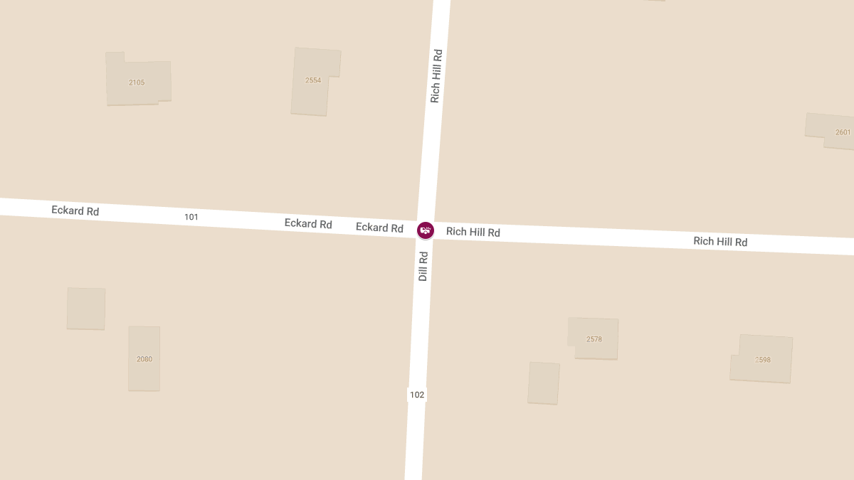 Injury Auto Accident at Dill Rd & Eckard Rd