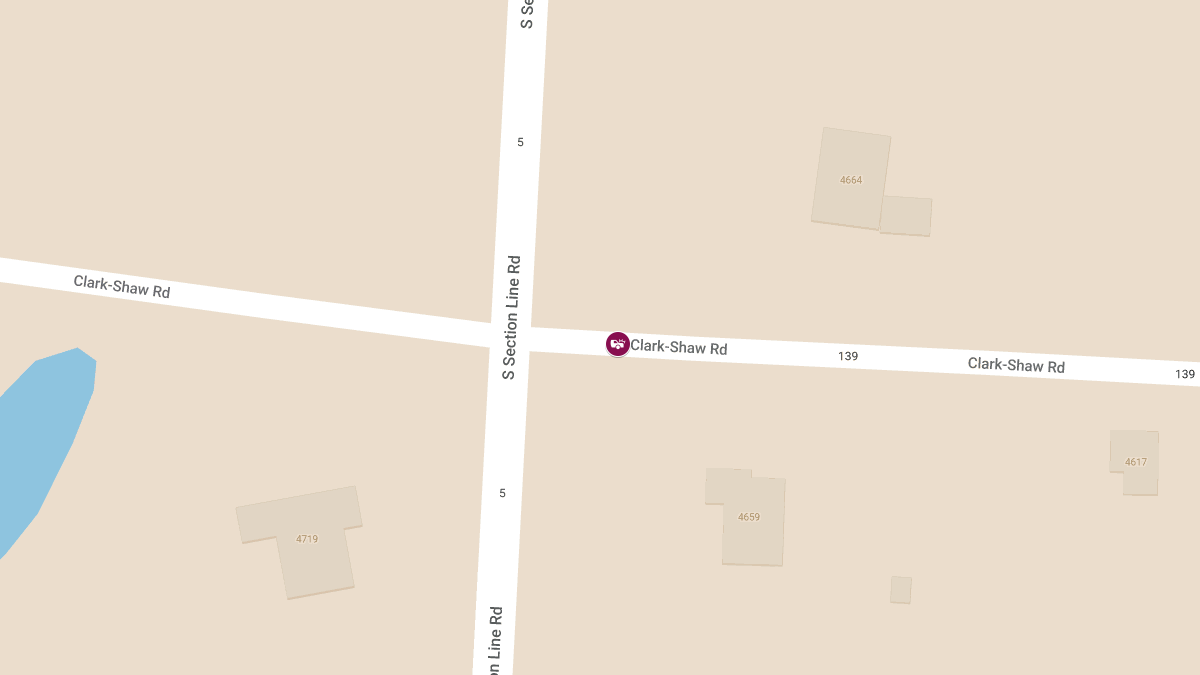 Injury Auto Accident at S Section Line Rd & Clark-Shaw Rd