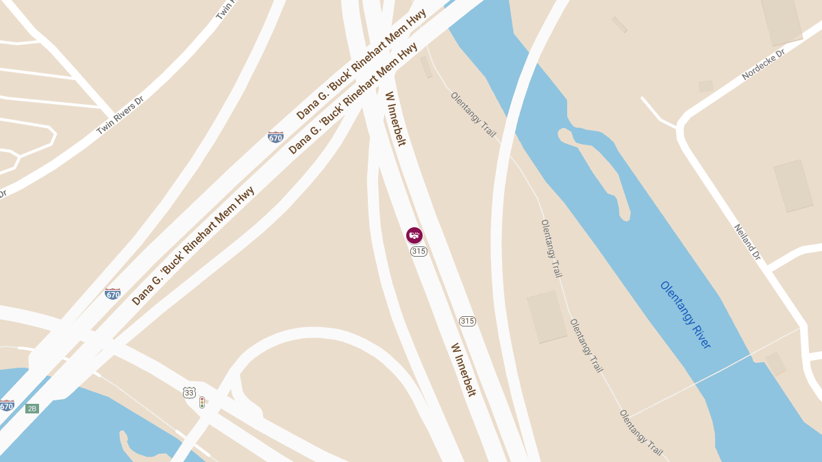 Injury Collision Blocks Exit from 315 South to I-670 East