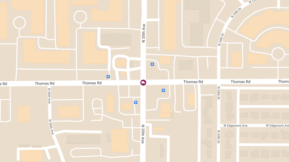 Injury Collision Involving Two Trucks at N 35th Ave & W Thomas Rd