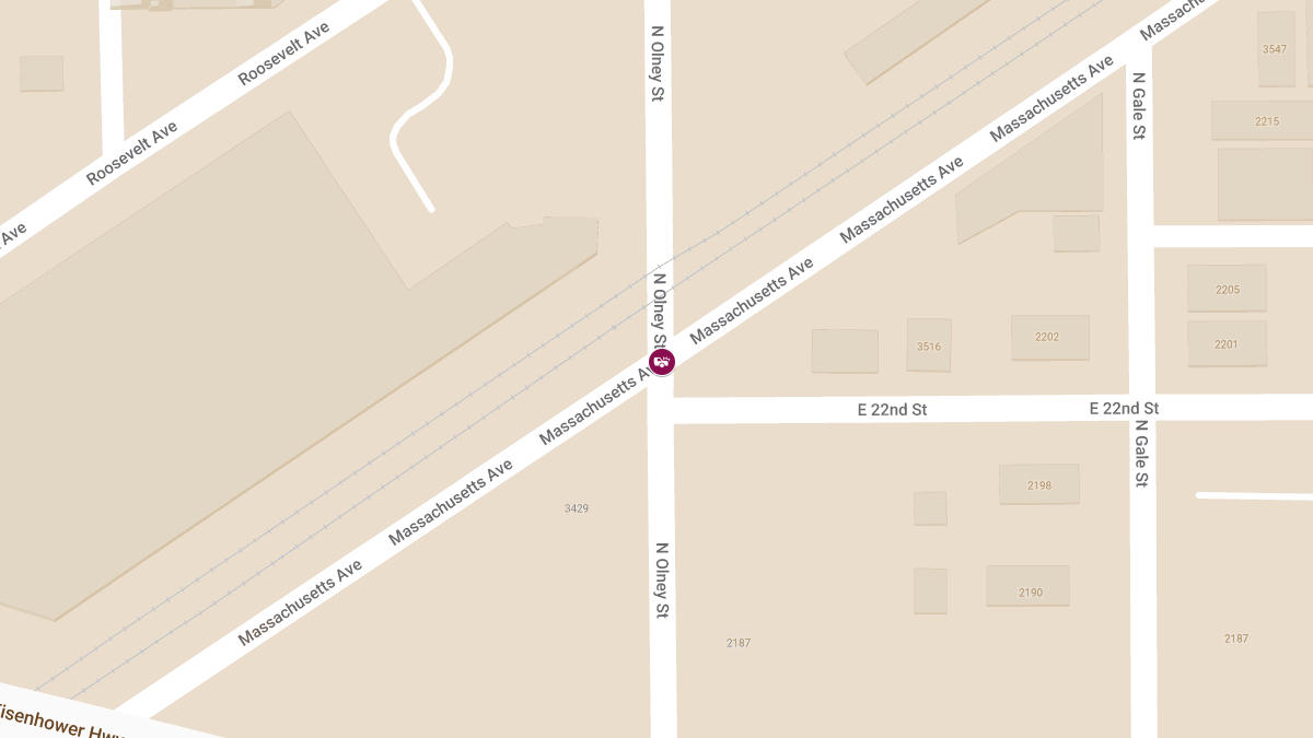 Injury Collision Knocks Down Stop Sign at Massachusetts Ave & N Olney St