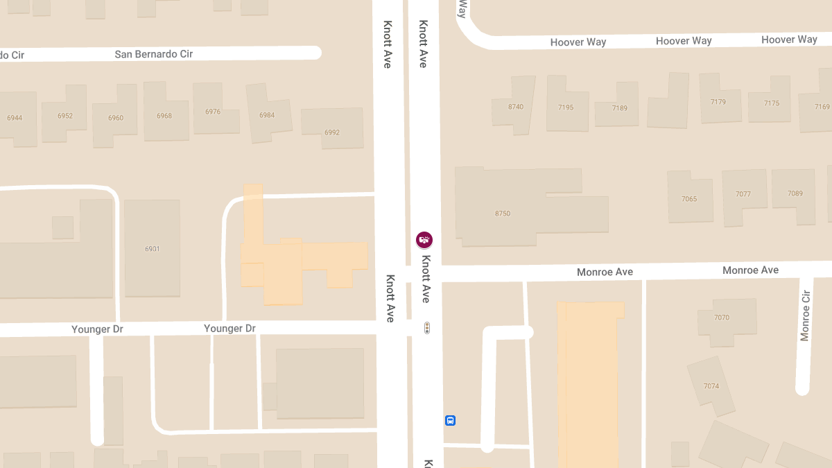 Injury Collision Reported at 8761 Knott Ave