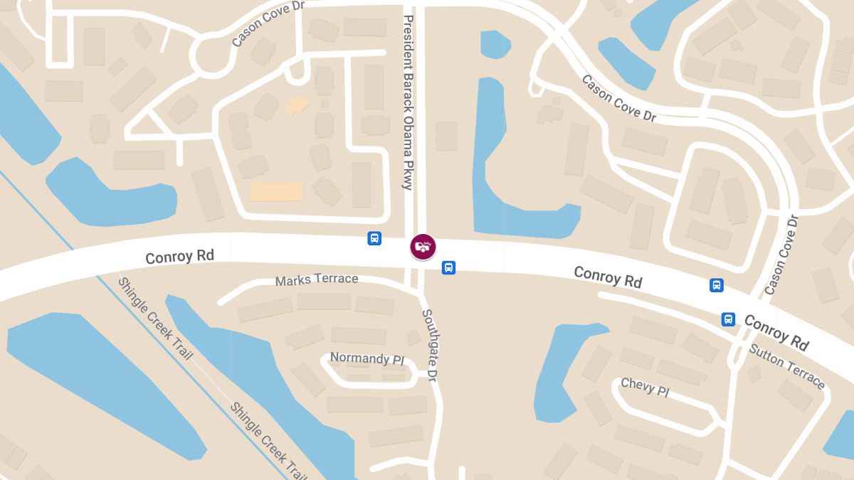 Injury Collision Reported at Conroy Rd & President Barack Obama Pkwy