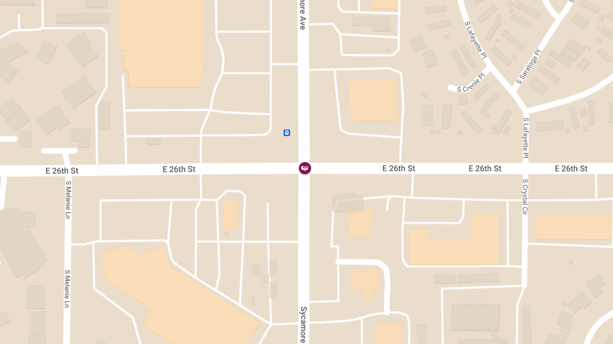 Injury Collision Reported at E 26th St & S Sycamore Ave